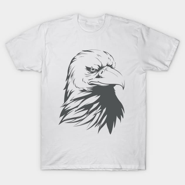 Bald Eagle Silhouette T-Shirt by Asykar